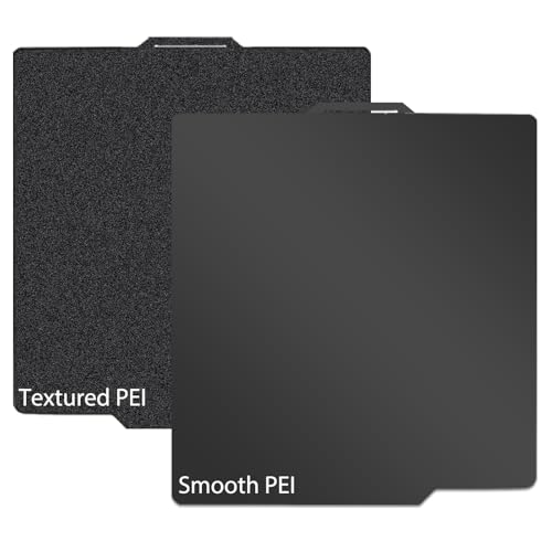 JUUPINE für Bambulab Druckplatte, schwarzes PEI-Druckbett für Bambu Lab A1 X1C X1E P1P P1S X1, Bambulab Filament-Carbonplatte, glatte Textur, 257 x 257 mm, für Bambulab 3D-Drucker-Heizbettplattform von Wefuit