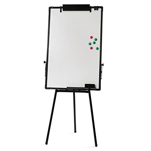 Whiteboard-Staffelei,Whiteboard Flipchart Ständer, 61 x 91,4 cm Magnetisch Trockener Weißes Board mit Radiergummi, Magnet, Höhenverstellbare tragbare Schreibstaffner für Kinder der Kinderstudentin von JUUTALK