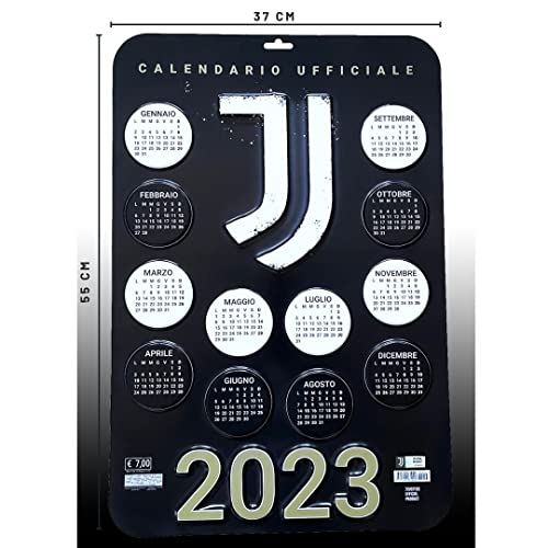 JUVENTUS Kalender 2023-3D Pop-Up Kalender - (37 x 55) Offizielles Produkt von JUVENTUS