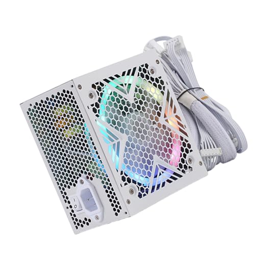 JUYAXIN 550-W-Netzteil mit Farblicht-Lüfter für Computergehäuse, 12 cm Lüfter, effizient für Gamer und Designer, zuverlässig von JUYAXIN
