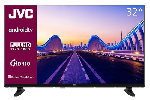 JVC 32 Zoll Fernseher Android TV (HD-Ready Smart TV, HDR, Triple-Tuner, Google Play Store) LT-32VAH3355 [2024] von JVC