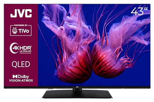 JVC 43 Zoll QLED Fernseher/TiVo Smart TV (4K UHD, HDR Dolby Vision, Dolby Atmos, Triple-Tuner) LT-43VUQ3455 [2024] von JVC