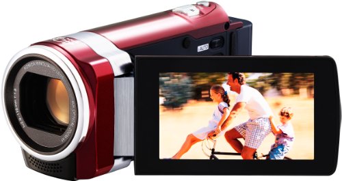 JVC GZ-HM440REU Full HD Camcorder (SD-Kartenslot, 40-fach optischer Zoom, 6,9 cm (2,7 Zoll) Display, HDMI-Kabelanschluss) rot von JVC