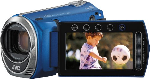 JVC GZ-MS 210 AEU SD-Card-Camcorder (SD/SDHC-Kartenslots, 39-Fach optisher Zoom, 6,9 cm Display, USB 2.0) blau von JVC
