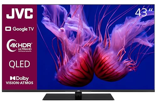 JVC Google TV 43 Zoll QLED Fernseher (4K UHD Smart TV, HDR Dolby Vision, Dolby Atmos, Triple-Tuner) LT-43VGQ8255 von JVC