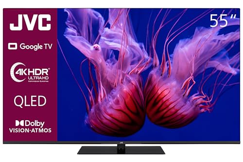 JVC Google TV 55 Zoll QLED Fernseher (4K UHD Smart TV, HDR Dolby Vision, Dolby Atmos, Triple-Tuner) LT-55VGQ8255 von JVC