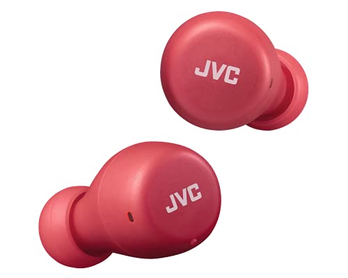JVC Gumy Mini True Wireless Earbuds [Amazon Exklusiv Edition], Bluetooth 5.1, Spritzwasserschutz (IPX4), Lange Akkulaufzeit (bis zu 15 Std.) - HA-Z55T-R (Rot) von JVC