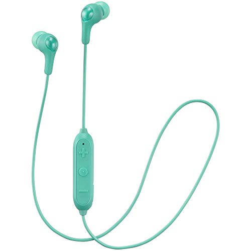 JVC Gumy Plus kabellose Bluetooth-In-Ear-Kopfhörer, Ohrhörer mit Bass-Boost, komfortable Ohrhörer und eingebautem Mikrofon und Fernbedienung für Anrufbearbeitung, Grün von JVC