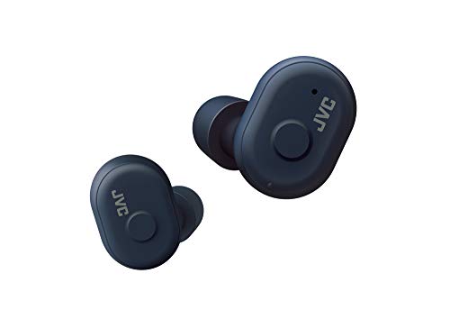 JVC HA-A10T-AU Truly Wireless In-Ear Bluetooth Kopfhörer mit Memory Foam Ohrstücken, Farbe Indigo-Blue (Wasserfest IPX5, 4 + 10 Std. Akkulaufzeit) von JVC
