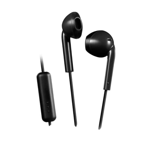 JVC HA-F17M-B-E In-Ear-Kopfhörer kompakt und bequem mit 1-Tasten-Fernbedienung, schweißresistent (IPX2), 1 m langes Kabel, Schwarz von JVC