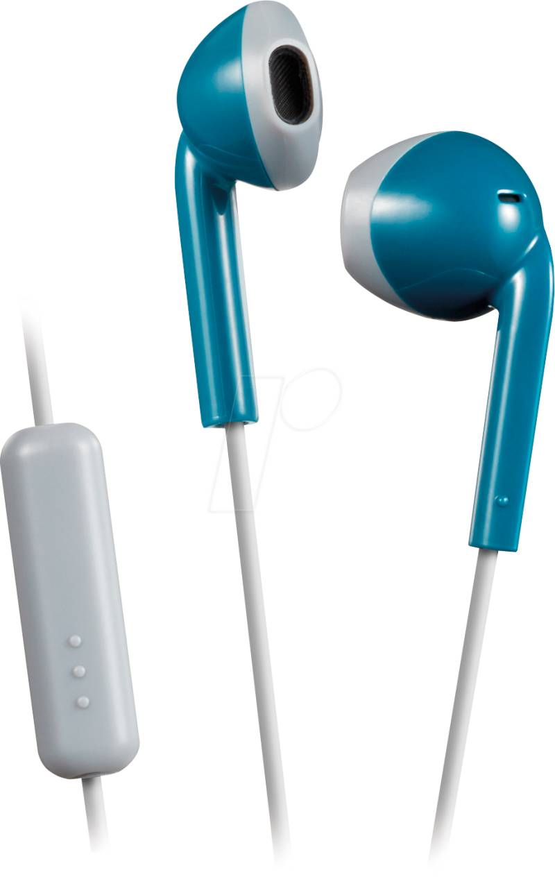 JVC HA-F19M-AH - Retro Earbuds, Freisprechfunktion, blau-grau von JVC