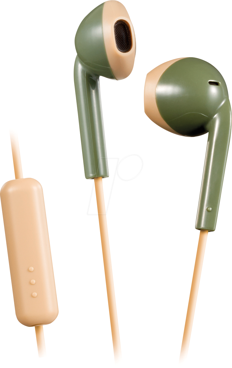 JVC HA-F19M-GC - Retro Earbuds, Freisprechfunktion, khaki-beige von JVC
