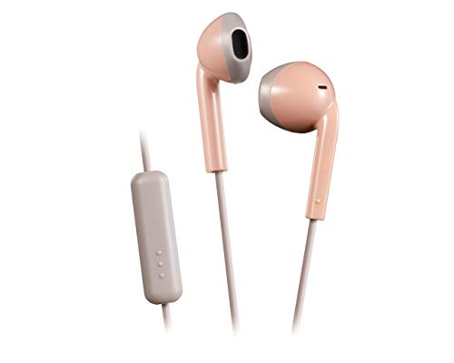 JVC HA-F19M-PT-E Earbuds Kopfhörer mit Headsetfunktion (Farbe Pink x Taupe) von JVC