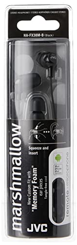 JVC HA-FX38M-B-E In-Ear-Kopfhörer mit 1-Tasten-Fernbedienung und Mikrofon schwarz JVC HA-FX38M-B-E In-Ear-Kopfhörer mit 1-Tasten-Fernbedienung und Mikrofon schwarz von JVC