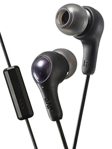 JVC HA-FX7M-B-E Gumy Plus In-Ear-Kopfhörer mit Mikrofon und Fernbedienung Schwarz von JVC