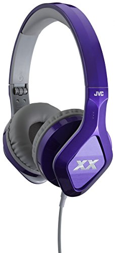 JVC HA-SR100X-VE In-Ear-Kopfhörer mit integrierte 1-Tasten-Fernbedienung/Mikrofon lila von JVC