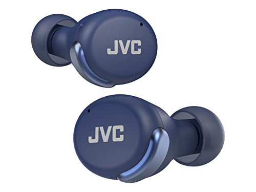 JVC HA-Z330T-A - Kompakte True Wireless Ohrhörer, aktives Noise Cancelling, geringes Gewicht, stylisches Design, BT 5.2, wasserdicht (IPX4), 21 Stunden Spielzeit, Low-Latency Modus für Spiele, (Blau) von JVC