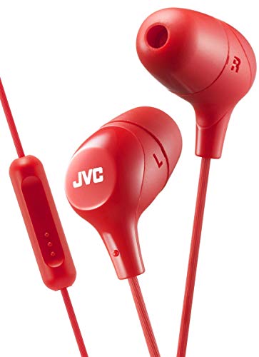 JVC HAFX38MR Marshmallow Earphones With Microphone & In-line Remote (Red) von JVC