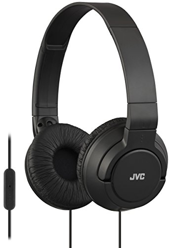 JVC HASR185B Kopfband mit Mikrofon, leicht, flach, faltbar, Schwarz von JVC