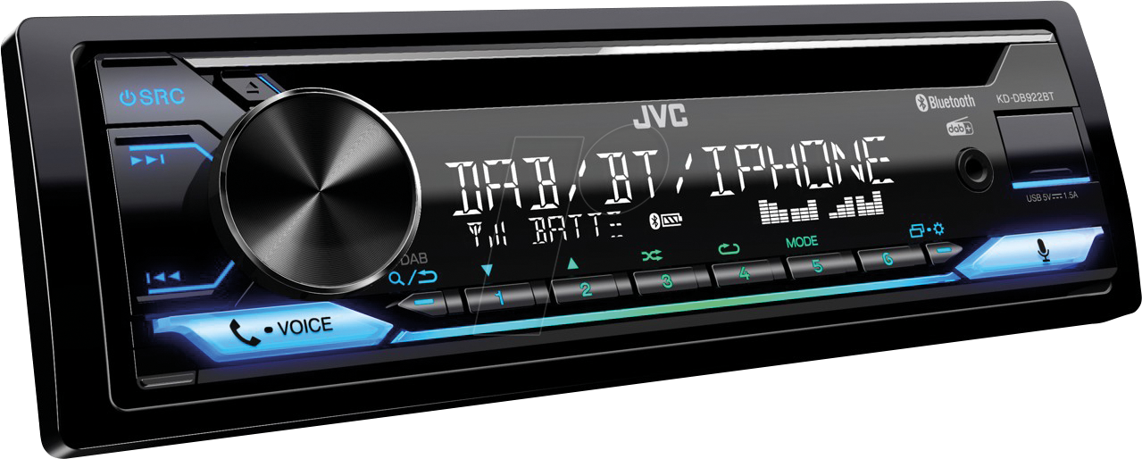 JVC KD-DB922BT - CD-Autoradio mit DAB+, Bluetooth und Vario Colour von JVC