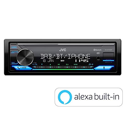 JVC KD-X472DBT USB-Autoradio mit DAB+ und Bluetooth Freisprecheinrichtung (Alexa Built-in, Soundprozessor, USB, AUX-In, Spotify Control, 4 x 50 Watt, var. Beleuchtung, DAB+ Antenne*) von JVC