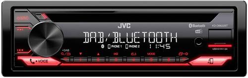 JVC KDDB622BT Autoradio Anschluss für Lenkradfernbedienung, Bluetooth®-Freisprecheinrichtung, DAB+ von JVC