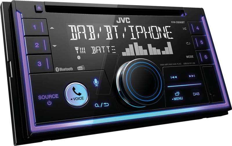 JVC KW-DB95BT - 2-Din Autoradio mit DAB+ und Bluetooth von JVC