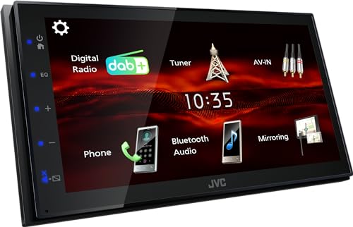 JVC KW-M180DBT - 17,3 cm (6,8") Digital Media AV-Receiver mit Quick Boot & Android USB-Mirroring (4x45W, DSP, DAB+/UKW, BT, 3X Pre-Out 2V, USB, iPod/iPhone Control) von JVC