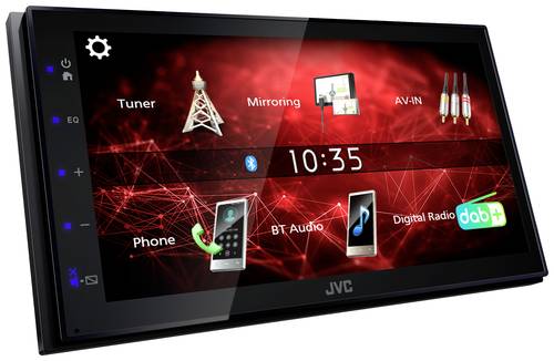 JVC KW-M27DBT Doppel-DIN Moniceiver Anschluss für Lenkradfernbedienung, Anschluss für Rückfahrkam von JVC