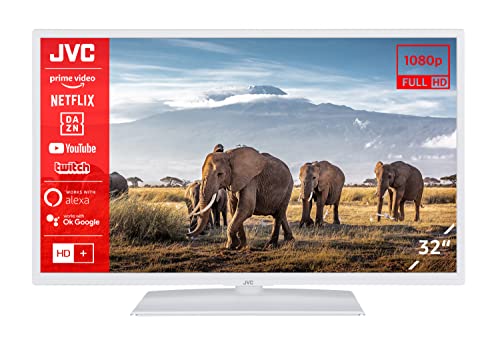 JVC LT-32VF5156W 32 Zoll Fernseher/Smart TV (Full HD, HDR, Triple-Tuner, Bluetooth) weiß - Inkl. 6 Monate HD+ [2023] von JVC
