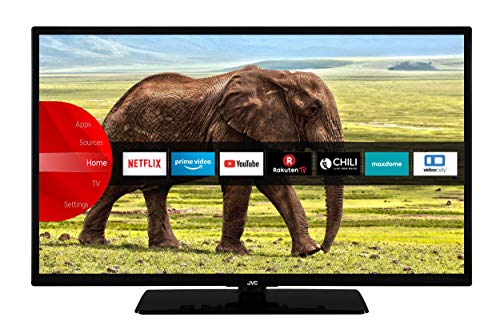 JVC LT-32VH5955 32 Zoll Fernseher (HD ready, Triple Tuner, Smart TV, Bluetooth, Works with Alexa) [Modelljahr 2021],Schwarz von JVC