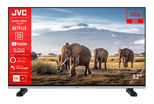 JVC LT-32VHE5156 32 Zoll Fernseher/Smart TV (HD Ready, HDR, Triple-Tuner, Bluetooth) - Inkl. 6 Monate HD+ [2023] von JVC