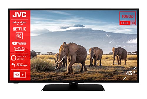 JVC LT-43VF5156 43 Zoll Fernseher/Smart TV (Full HD, HDR, Triple-Tuner, Bluetooth) - Inkl. 6 Monate HD+ [2023], Schwarz von JVC