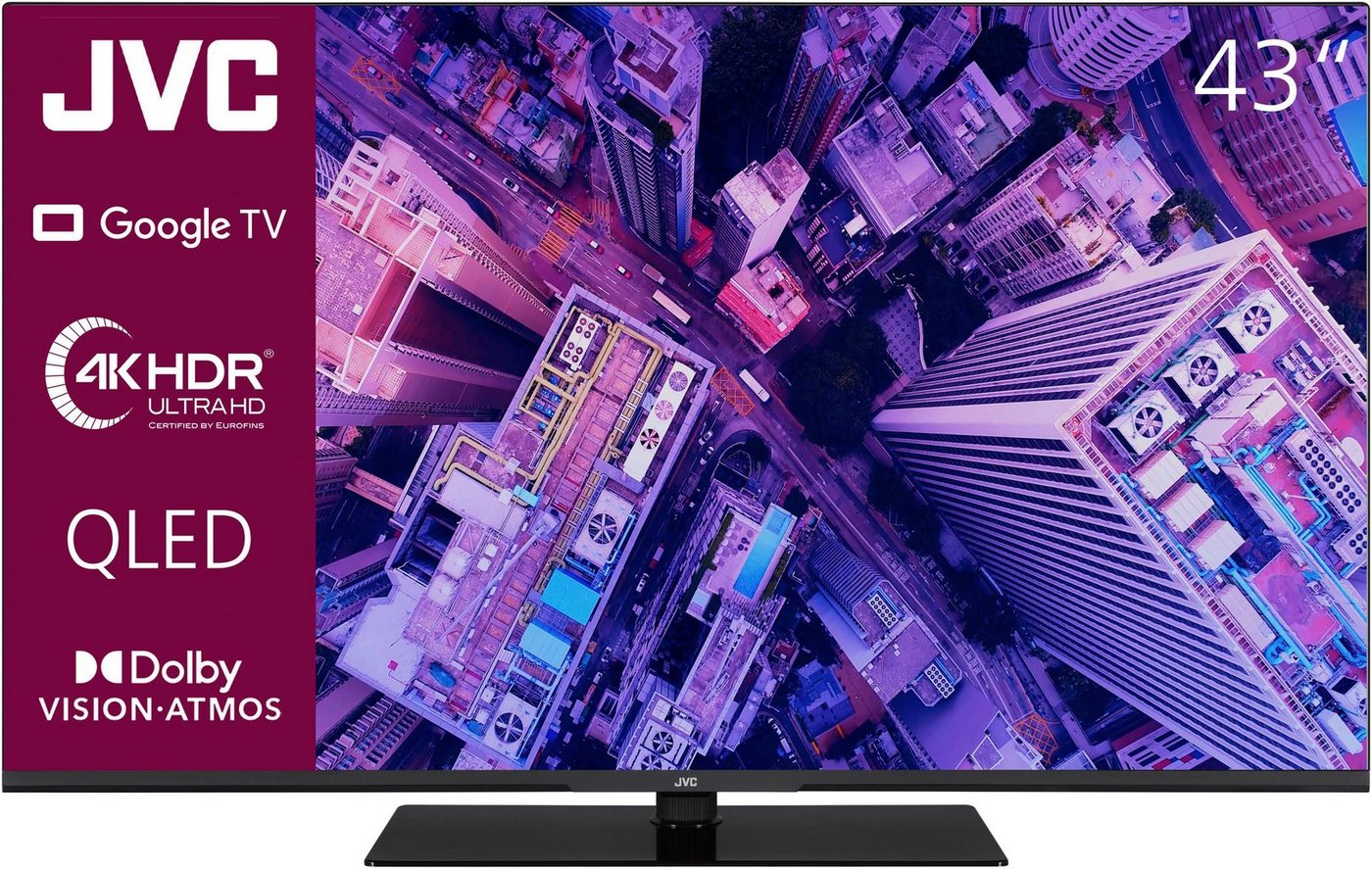 JVC LT-43VGQ8255 QLED-Fernseher (108 cm/43 Zoll, 4K Ultra HD, Google TV, Smart-TV) von JVC