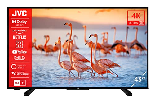 JVC LT-43VU2255 43 Zoll Fernseher/Smart TV (4K Ultra HD, HDR Dolby Vision, Triple-Tuner) - Inkl. 6 Monate HD+, Schwarz von JVC
