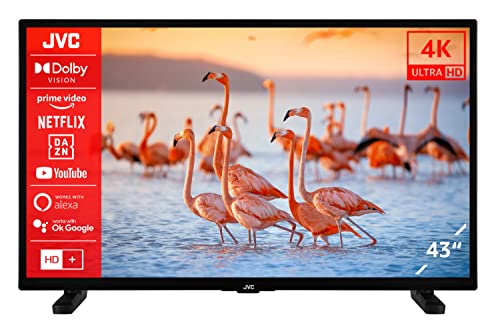 JVC LT-43VU2256 43 Zoll Fernseher/Smart TV (4K Ultra HD, HDR Dolby Vision, Triple-Tuner, Dolby Atmos) - Inkl. 6 Monate HD+ [2023] von JVC