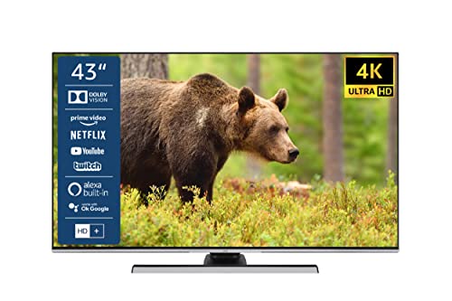 JVC LT-43VU8155 43 Zoll Fernseher / Smart TV (4K Ultra HD, HDR Dolby Vision, Triple-Tuner) - 6 Monate HD+ inklusive [2022] von JVC