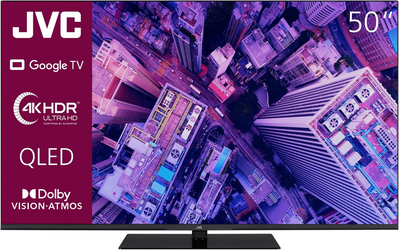 JVC LT-50VGQ8255 QLED-Fernseher (126 cm/50 Zoll, 4K Ultra HD, Google TV, Smart-TV) von JVC