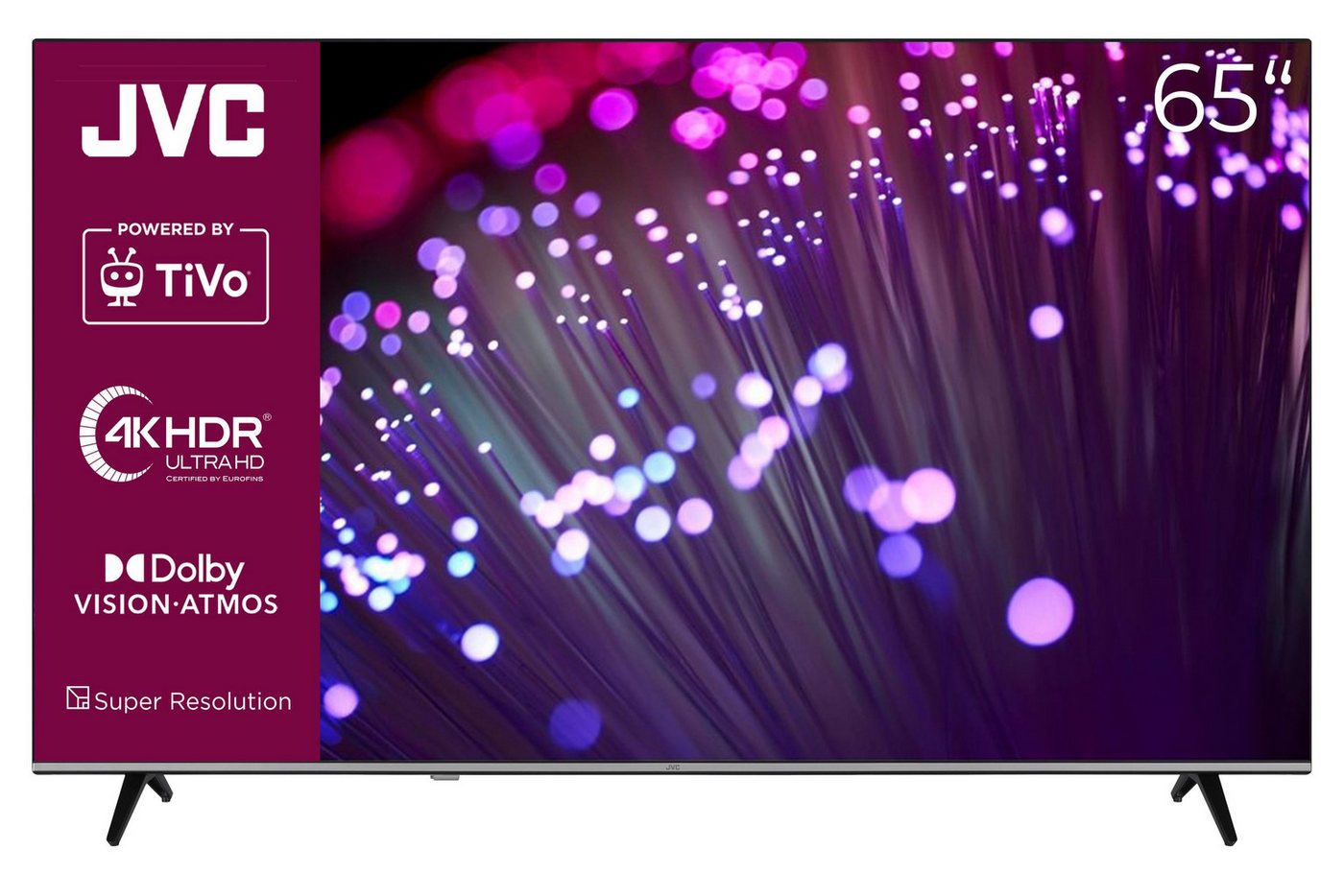 JVC LT-65VU7555 LCD-LED Fernseher (164 cm/65 Zoll, 4K Ultra HD, Smart TV powered by TiVo, Smart TV powered by TiVo, HDR Dolby Vision, Dolby Atmos, Triple-Tuner) von JVC