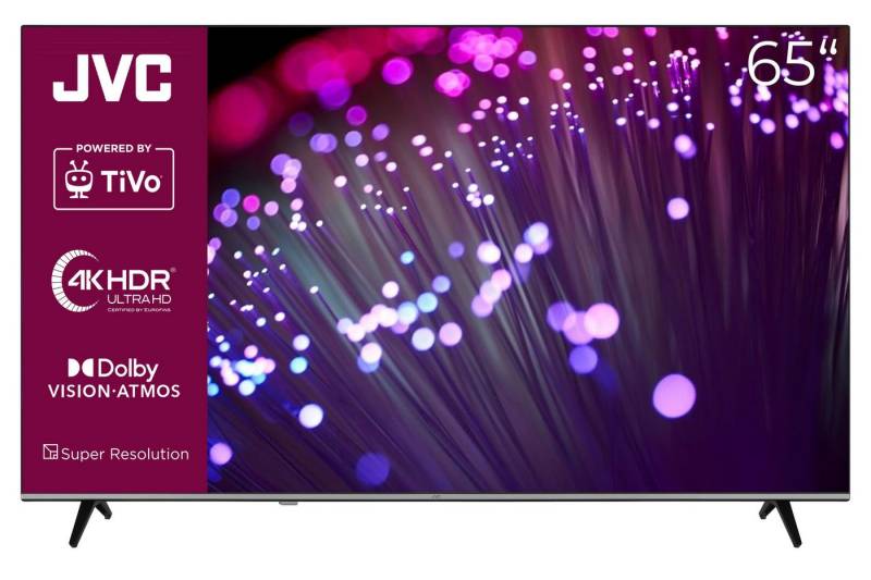 JVC LT-65VU7555 LCD-LED Fernseher (164 cm/65 Zoll, 4K Ultra HD, Smart TV powered by TiVo, Smart TV powered by TiVo, HDR Dolby Vision, Dolby Atmos, Triple-Tuner) von JVC