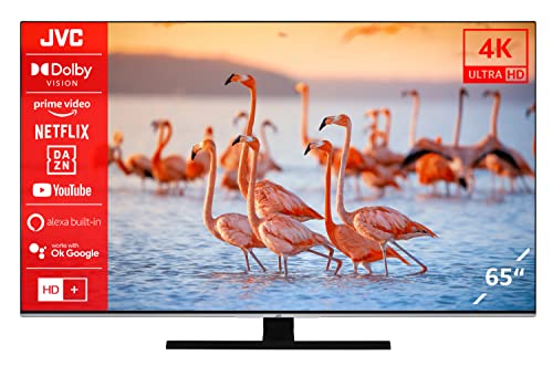 JVC LT-65VU8156 65 Zoll Fernseher/Smart TV (4K Ultra HD, HDR Dolby Vision, Triple-Tuner, Alexa Built-In, Bluetooth, Dolby Atmos) - 6 Monate HD+ inkl. [2023], Schwarz von JVC