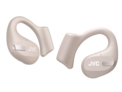 JVC Nearphones HA-NP50T-C, True Wireless Earbuds, Open Ear Design, Active Noise Reduction, Multi-Point, IPX4, Mikrofon-Muting, 38 Std. Laufzeit, BT 5.3, (Sand Beige) von JVC