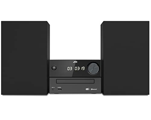 JVC UX-C25DAB - Micro HiFi-System mit CD, USB, Bluetooth, DAB+, UKW-RDS, Line-In und IR-Fernbedienung, Schwarz von JVC