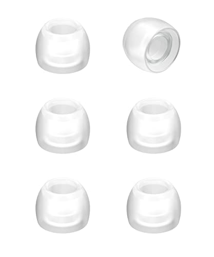 Ohrpolster aus Silikon für Kopfhörer, Set mit 6 Ersatz-Ohrhörern, universelle Standardgröße, in 2 Farben und 3 Größen, JVC EP-FX2S-Z (transparent) von JVC