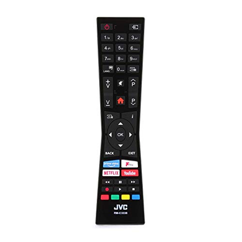 Original RM-C3338 Fernbedienung für JVC Smart 4K UHD TV with YouTube Netflix Fplay Buttons LT-24C680 LT-24C681 LT-24C685 LT-24C686 LT-32C690 LT-32C691 LT-32C695 von JVC