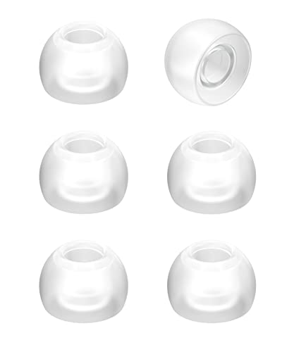 Silikon-Ohrpolster für Kopfhörer, Set mit 6 Ersatz-Ohrhörern, universelle Standardgröße, in 2 Farben und 3 Größen, JVC JVC EP-FX2M-Z (transparent) von JVC