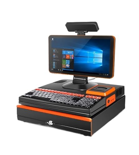 Registrierkasse für kleine Unternehmen Tastatur Drogerie Convenience Store Schreibwarenladen Kassencomputer, Smart Shopping Mall mit integrierter Registrierkasse Supermarkt mit System(Cash register pl von JVDDI