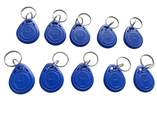 100 Stück 125 kHz beschreibbare RFID-Nahbereichsschlüssel T5577 Fob Label wiederbeschreibbarer RFID-Schlüsselanhänger, NFC-Token-Etikett zum Kopieren/Klonen von Karten (blau) von JWFKWNH