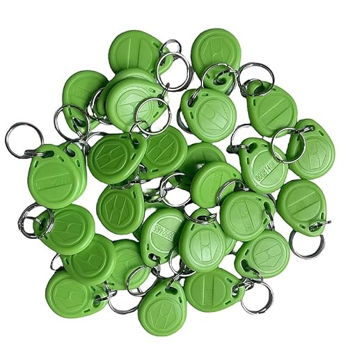 100 Stück RFID-Silikon-Zugangskontroll-Smart-Armband, 125 kHz EM4100 NFC-Tag, wasserdichtes Armband (grün) von JWFKWNH