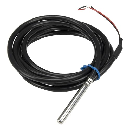 JXCHSWOU 1 Stück FTARP03 NTC 2 m PVC-Kabel wasserdichte Sonde aus Edelstahl 10 K Widerstand RTD-Temperatursensor(3950 B 5x50mm probe) von JXCHSWOU